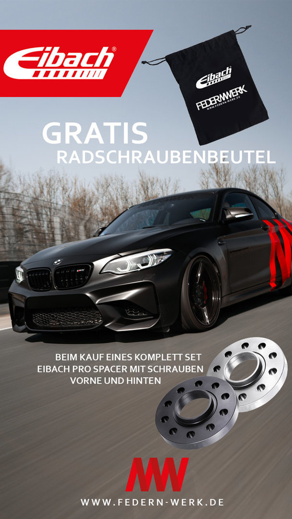 Eibach Spurverbreiterung + Schrauben |20mm / 25mm|SCHWARZ | VW TRANSPORTER MULTIVAN T5 T6