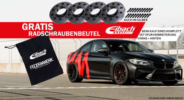 Eibach Spurverbreiterung + Schrauben |15mm/20mm |SILBER| Audi A3 8L